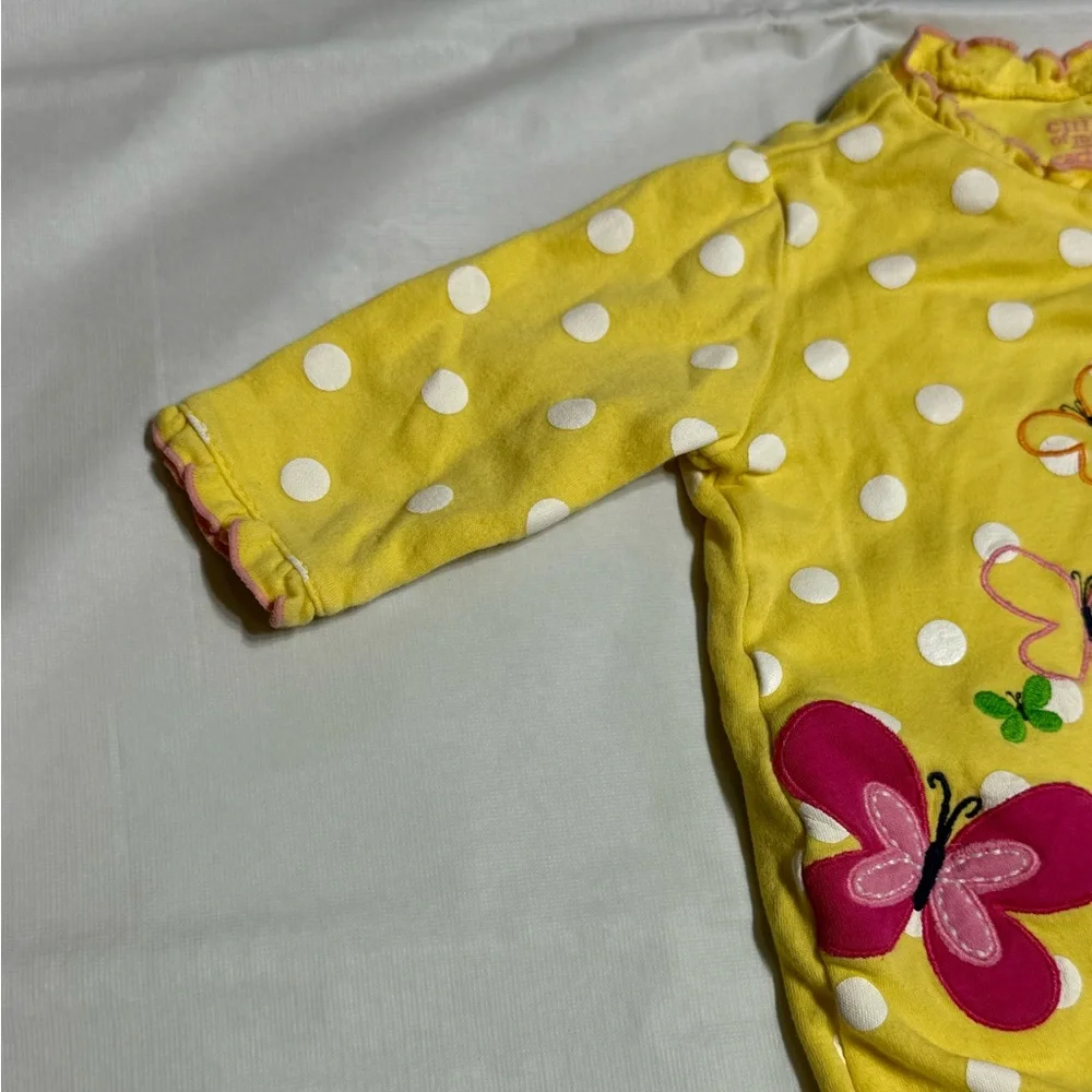 Carter's Baby Girl Butterfly Polka Dot Footie Pajamas Onesie Size 0-3 Months